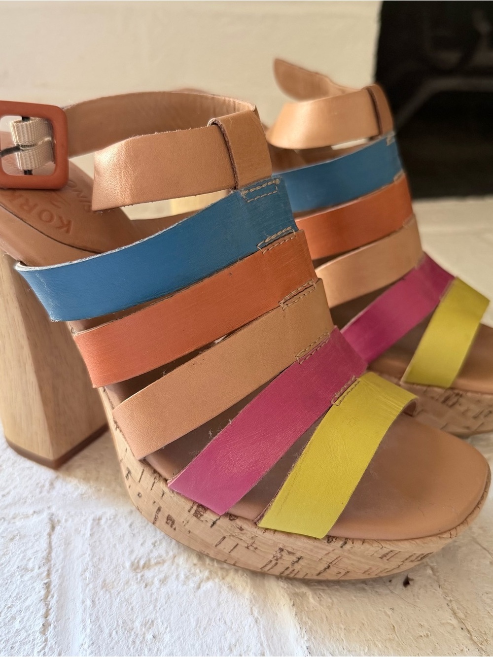 🌈 Kork-Ease Emma Platform Caged Sandal - sz 7/38